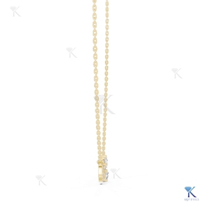 Collar con Colgante Infinito de Diamantes Cultivados en Laboratorio, en Oro Sólido, para Mujer, Corte Pera, Dos Piedras, Joyería Clásica para Aniversario - Product Image 5