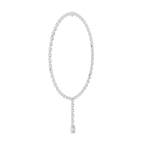 สร้อยคอทองคำ 14k สีโรสโกลด์ ประดับเพชรทรงลูกแพร์เพาะเลี้ยงในห้องปฏิบัติการ สำหรับผู้หญิง สวมใส่ในงานปาร์ตี้ |   เพชรที่เพิ่งเพาะเลี้ยง - Product Image 4