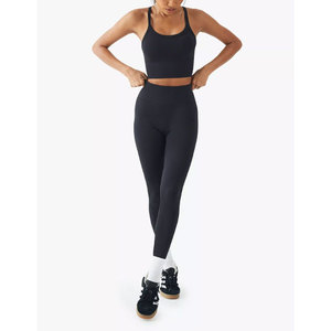 Ensemble de yoga respirant 3 pièces pour femmes avec technologie de découpe automatique, tissu à séchage rapide pour le Pilates et les entraînements en salle de sport - Product Image 5