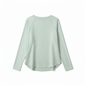 Wholesale Women Crop Top Long Sleeve Yoga Mesh <b>Back</b> Breathable Fitness <b>T</b>-Shirt Quick Dry Lightweight Seamless Running Gym Sports - Product Image 5