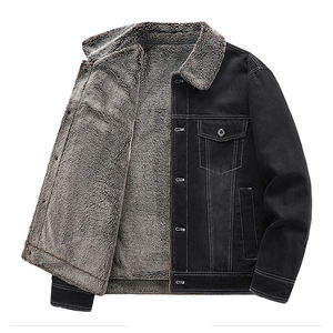 Veste en jean pour homme de haute qualité, personnalisée, avec doublure en laine, veste en jean thermique chaude, manteau en jean décontracté pour homme - Product Image 5