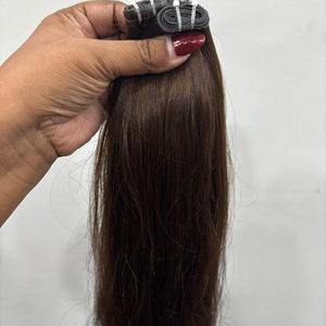Extensions de cheveux humains ondulés, lisses et bouclés, naturelles, légères, écologiques, en vrac - Product Image 1