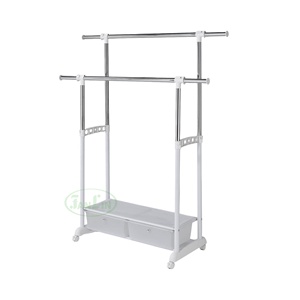 Classic Chrome Minimalist Design Space-Saving Clothes Rack Plastic <b>Drawers</b> Organizer <b>Storage</b> Essential Household Laundry Taiwan - Product Image 1