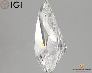 A Diamond Endless Glow 3.00 CT Poire Cut Lab Grown CVD Diamond 12.35 MM IGI Certified F Color VS1 Clarity - Product Image 6