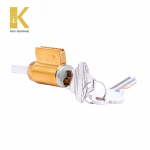 Cerradura de Cilindro de Latón de 5 Pines con Llave SC Personalizada, Acabado Cromado Satinado, para Puerta de Entrada - Product Image 2