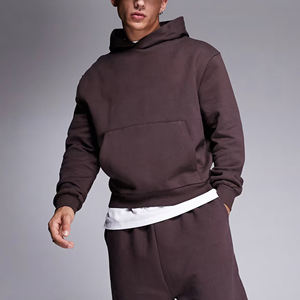 High Quality Winter Men's Fleece Zipper-Up Hoodie 100% Cotton Oversized Custom Puff Printed Logo Breathable Eco-Friendly Hoodies - Product Image 2