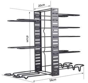 Étagère de rangement réglable pour armoire de cuisine OEM/ODM, étagère de rangement en métal multi-usages pour casseroles, poêles et ustensiles de cuisine - Product Image 3