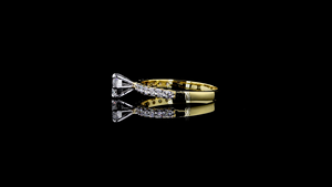 Bague solitaire en diamant de laboratoire VVS taille ronde en or 18 carats - Product Image 3