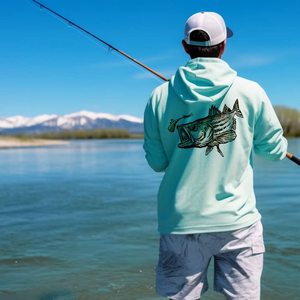 Sweat à capuche confortable pour homme, idéal pour les sports de plein air et la pêche, en tissu technique, style personnalisé, vêtements de pêche de qualité supérieure. - Product Image 4