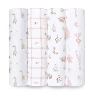 Best Quality Style Organic Comfortable Washable <b>Pattern</b> Microfiber Fabric White Color <b>Knitted</b> Muslin Cotton Premium Blanket set - Product Image 2