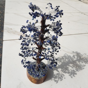 Arbre en pierres précieuses de quartz rose de haute qualité à 700 perles, fait main, décoration d'intérieur, base en bois semi-précieuse de style européen - Product Image 6