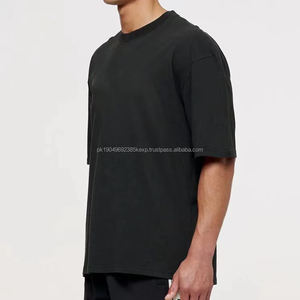 เสื้อยืดผู้ชายไซส์ใหญ่แบบถัก สั่งทำโลโก้ได้ ผ้าฝ้าย 100% แห้งเร็ว ระบายอากาศดี ทรงไหล่ตก พิมพ์ลาย สตรีทแวร์สุดหรู ขายส่ง - Product Image 2