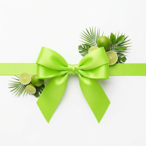Cinta de satén de una sola cara verde neón chartreuse de 6 mm, venta al por mayor, 20 rollos x 8 metros para etiquetas de regalo, recuerdos de fiesta, manualidades florales, a granel - Product Image 4