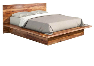 Giường ngủ hiện đại cỡ King có ngăn chứa đồ, khung giường Murphy bằng gỗ nguyên khối, làm thủ công, dành cho khách sạn, nhà hàng, giường gỗ cứng cỡ King - Product Image 3