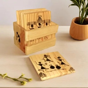 Sous-verre en bois, sous-verre en bois le plus vendu avec un design tendance, taille personnalisée pour la maison et la restauration - Product Image 3