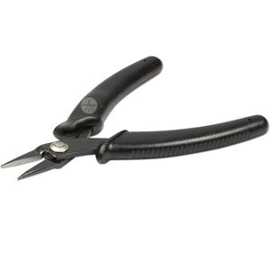 Pince à bec effilé 5 pouces (140 mm) en acier inoxydable, tête noire, poignée confortable, outil à ressort léger pour un travail fluide en bricolage - Product Image 3