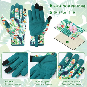 Gant de jardinage en cuir de vachette pleine fleur de haute qualité, résistant à la chaleur et aux étincelles, protection individuelle, usage intensif - Product Image 2