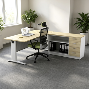 Escritorio de Oficina Moderno y Duradero en Forma de L, Sistema de Oficina AY, Tamaño de 6 Pies, Tablero de Aglomerado con Revestimiento de Melamina, Muebles Comerciales - Product Image 4