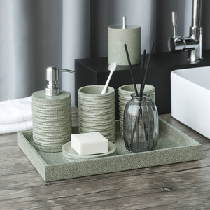 Ensemble de salle de bain en résine fait main, effet résine, idéal pour la maison et la cuisine, cadeau d'Inde - Meilleure vente - Product Image 2