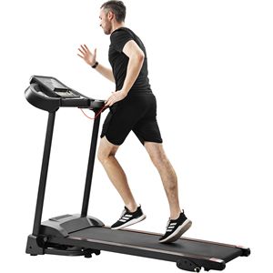 Compact Motorized <b>Running</b> Jogging <b>Machine</b> Easy Folding Treadmill with Audio Speakers and Incline Adjuster - Product Image 1