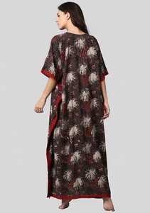 Tay khối in hoa Tie-up eo bông <span class=keywords><strong>kaftan</strong></span> với Maroon vá biên giới đẹp thoải mái <span class=keywords><strong>kaftan</strong></span> - Product Image 3