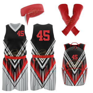 Ensemble d'uniformes de basketball pour hommes, matière respirante en polyester léger - Product Image 1