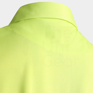 Polo de Manga Corta para Hombre, de Secado Rápido, Diseño de Bloques de Color Sólido, Tejido Deportivo de Punto, Corte Regular, Verde con Raya Azul Marino - Product Image 4
