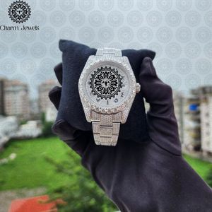 Charm_Jewels Luxury Stainless Steel <b>Watch</b> 38mm Round Dial Analog Quartz Movement Unisex Fashion Bracelet with Sapphire Window - Product Image 1