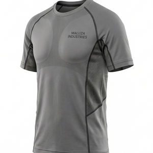 Camisetas de Yoga sin Costuras para Hombre, Ajustadas, Deportivas, Largas, de Alto Impacto, en Spandex/Poliéster - Product Image 5