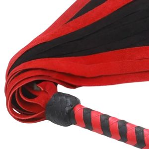 Real <b>Leather</b> <b>Flogger</b> Whip with Elegant Braiding and Smooth <b>Leather</b> Falls - Product Image 6
