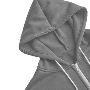 Ensemble de survêtement pour homme blanc et gris, veste coupe-vent à capuche à manches longues et pantalon de jogging, tenue de sport décontractée - Product Image 4