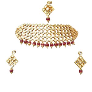 Women's Trendy Alloy Party Wear Engagement Anniversary Wedding Choker Earrings Set Copper 18K Gold Plated Zircon Jewelry - Product Image 3
