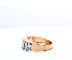 Wholesale 14k Gold Multi Band Lab Grown Diamond <b>Ring</b> Unisex Double Row Stacking <b>Statement</b> <b>Ring</b> Floating Round Diamond Jewelry - Product Image 3