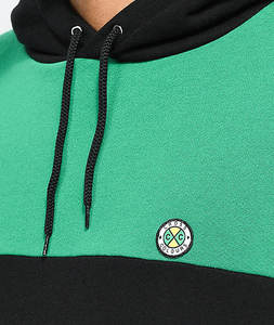 Sweat-shirts et hoodies oversize à épaules tombantes de haute qualité, color block, en molleton de coton épais pour hommes - Product Image 3