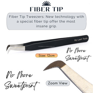Pince à épiler pour extensions de cils en fibre de qualité supérieure, 90 degrés, en acier inoxydable, modèle professionnel My Lash Applicator. - Product Image 4