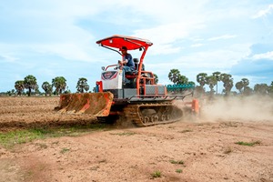 Tracteur agricole à chenilles HOGICO HG80VN Turbo 80HP 3-en-1, moteur diesel, transmission par engrenages, 2 roues motrices, bêche frontale haute, rotoculteur - Product Image 2