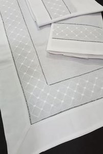 Nappe brodée d'exportation européenne Textile de maison en microfibre respirante Motif de fil tissé Commandes en gros Bienvenue - Product Image 4