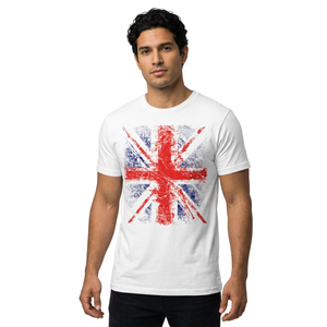Camiseta Blanca de Manga Corta para Hombre con Estampado, Cuello Redondo, Corte Regular, Algodón Jersey - Product Image 5