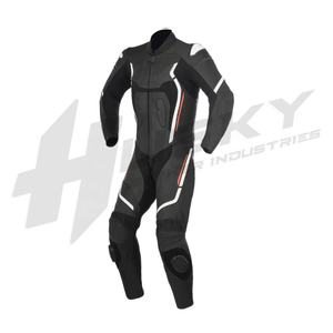Combinaison Husky en cuir de vachette XL grande taille certifiée CE pour les industries du cuir combinaison de course moto automobile de haute qualité - Product Image 2