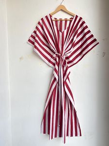 100% Cotton <b>Kaftan</b>, Striped Print <b>Kaftan</b>, Nightwear Sleepwear Cotton Maxi Dress, Cotton Beach Dress, Womens <b>Kaftan</b> - Product Image 6