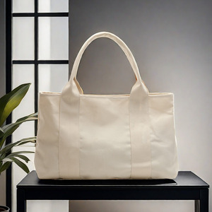 Plain Dyed Polyester/Cotton Adjustable Printed Tote Bag 46cm X 29.5cm X 8cm Eco Friendly - Product Image 3