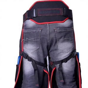 Protège-jambes de fermeur professionnel en daim de cuir de vachette réglable, robuste, pour le soin des sabots et la protection des pattes des chevaux - Product Image 5