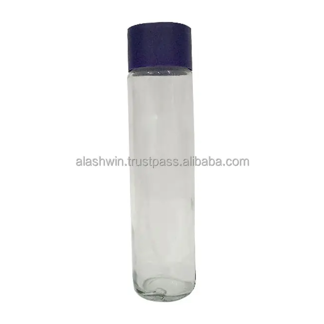 בקבוק מים מזכוכית מרובע הנמכר ביותר - 750 מ""ל שקוף בסיס עגול מוצרי זכוכית סיטונאי מהודו