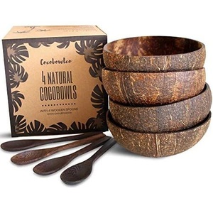 Bol en coquille de noix de coco naturelle, écologique, pour salade de fruits, nouilles, riz, décoration artisanale, bol en coquille de noix de coco du Vietnam - Product Image 4