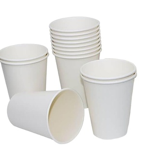 <b>Custom</b> Printed Disposable Paper Coffee <b>Cup</b> with Lid White Paper Tea <b>Cup</b> for Hot Cold Beverages - Product Image 1