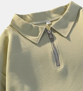 Summer Polo Collar Pajama Set Breathable Loose-Fitting Casual Sporty Short Sleeve Shorts Two-Piece for Women Solid Color Ribbed - Product Image 6