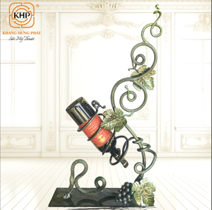 Wrought Iron <b>Wine</b> <b>Rack</b> Decor 100% Handcrafted Grapevine Design Single Bottle Holder Vintage Luxury Home Decor From KHP Vietnam - Product Image 1