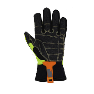 Guantes de Seguridad Verdes y Negros Antideslizantes para Trabajo en Exteriores, ANSI Nivel de Corte 3, Unisex, de Cuero, Resistentes al Viento, para Invierno - Product Image 6