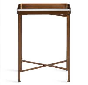 Mesa de Centro Moderna de Metal con Tapa de Vidrio Espejado, Muebles Contemporáneos para Sala de Estar - Product Image 4
