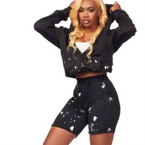 Custom Manufacturer Women Seamless Gym Set <b>Long</b> Sleeve and High Waist <b>Shorts</b> - Product Image 1